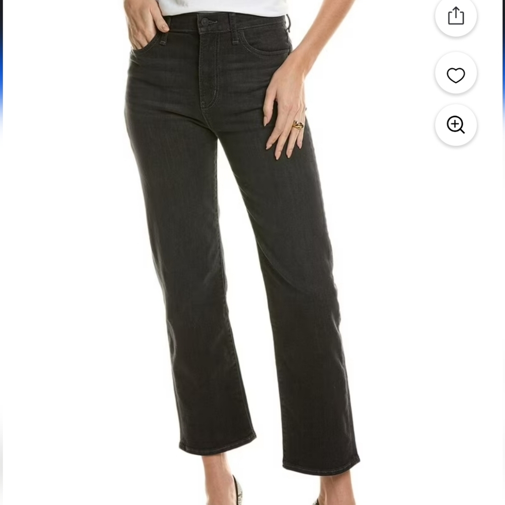 Hudson Jeans NOA High Rise Straight Crop Size 30 Lite Black Wash